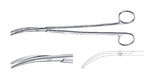 Hohenfeller ножиці вигнуті 225 мм